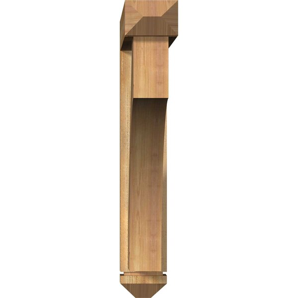 Westlake Arts And Crafts Rough Sawn Bracket W/ Offset Brace, Western Red Cedar, 6W X 36D X 36H